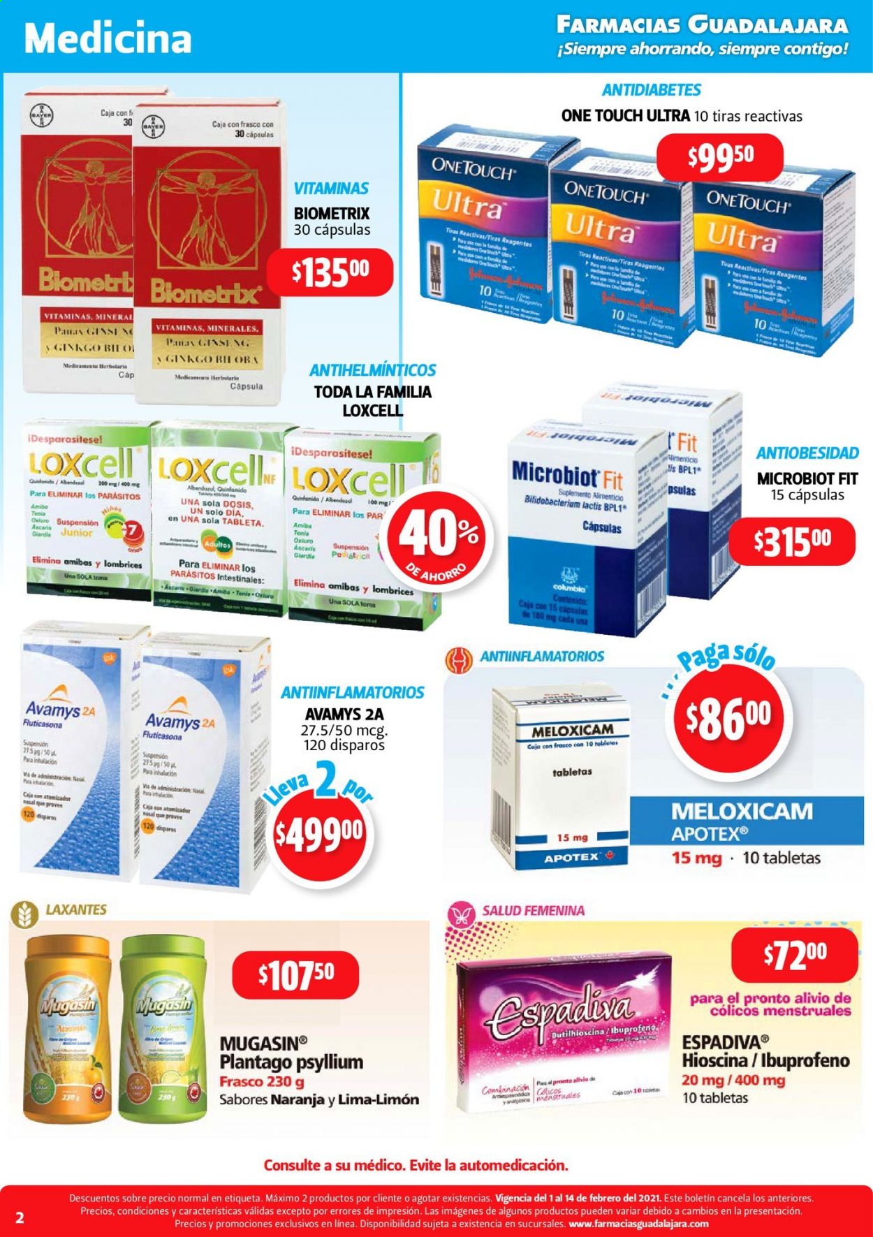 Catálogo Farmacias Guadalajara - 1.2.2021 - 14.2.2021. Página 2