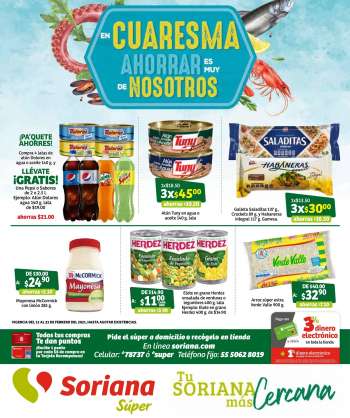 Folleto actual Soriana Súper - 15.2.2021 - 25.2.2021.