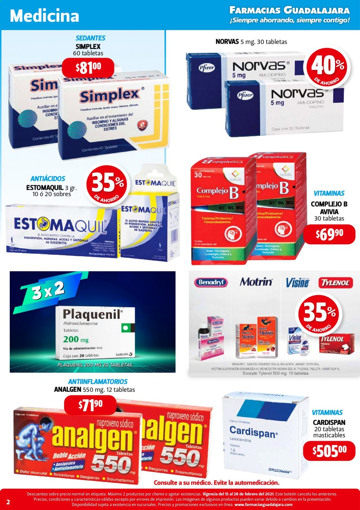 Catálogo Farmacias Guadalajara - 15.2.2021 - 28.2.2021. Página 2