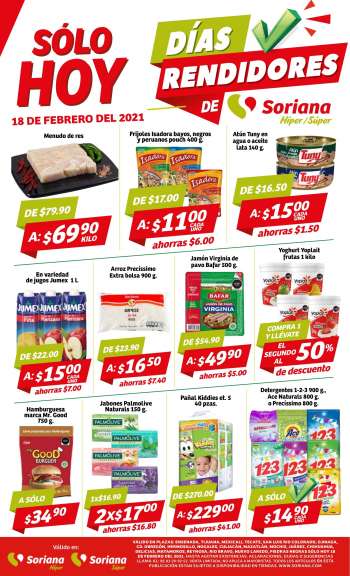 Folleto actual Soriana - 18.2.2021 - 18.2.2021.