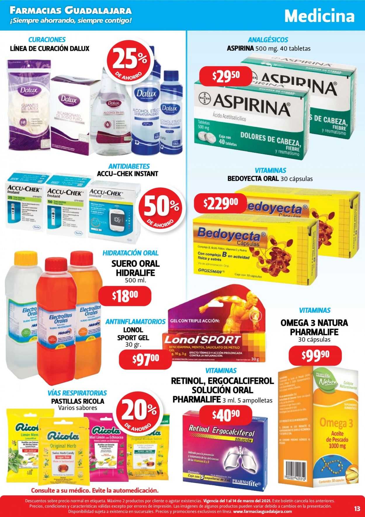 Catálogo Farmacias Guadalajara - 1.3.2021 - 14.3.2021. Página 13