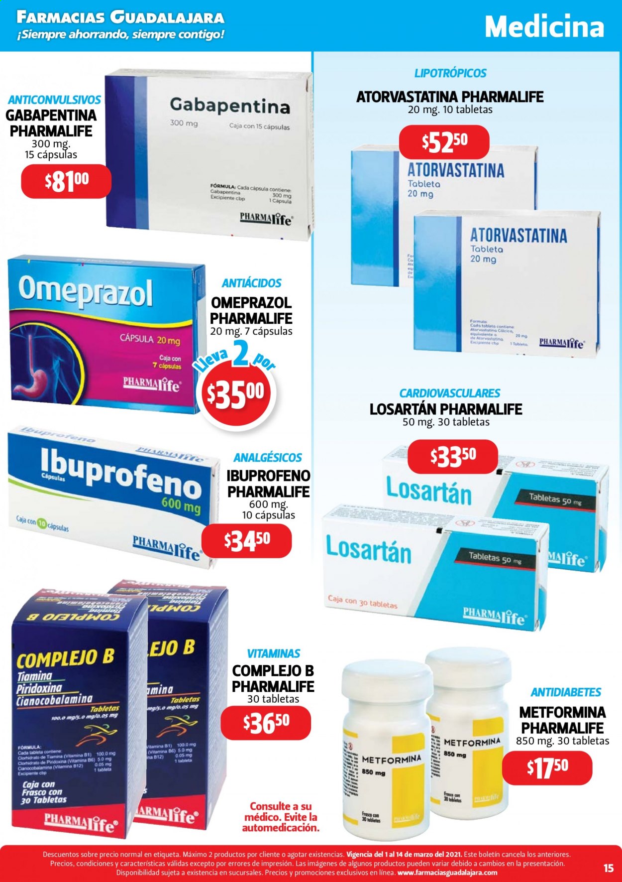 Catálogo Farmacias Guadalajara - 1.3.2021 - 14.3.2021. Página 15