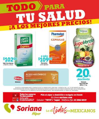Folleto actual Soriana Híper - 1.3.2021 - 31.3.2021.
