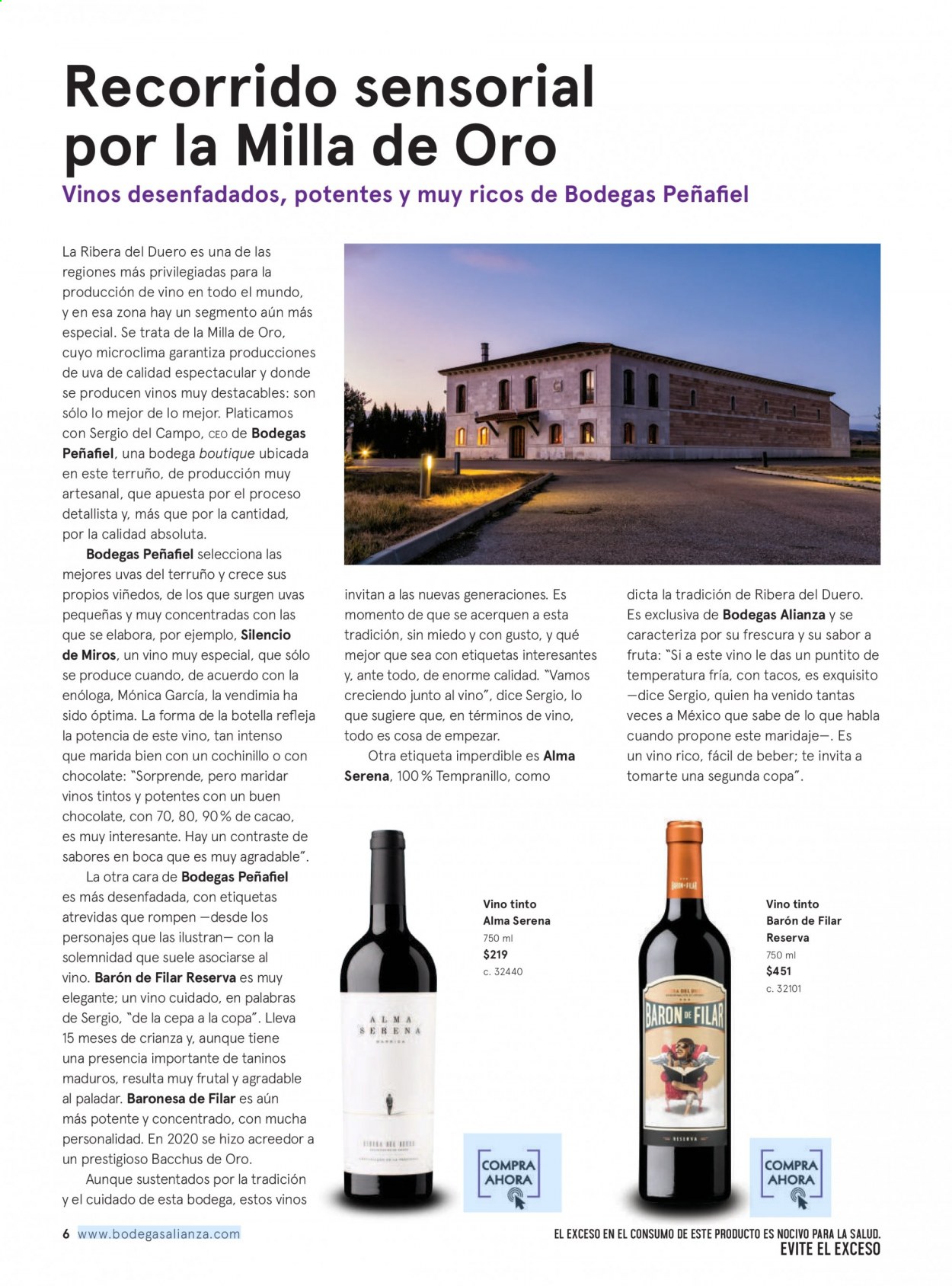 thumbnail - Folleto actual Bodegas Alianza - 1.2.2021 - 30.4.2021 - Ventas - Ribera del Duero, Crianza. Página 8.