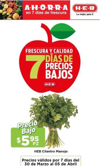 Folleto actual H-E-B - 30.3.2021 - 5.4.2021.