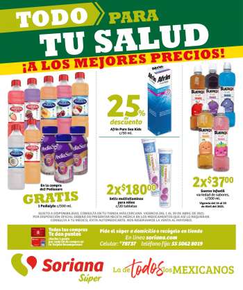 Folleto actual Soriana Súper - 1.4.2021 - 30.4.2021.
