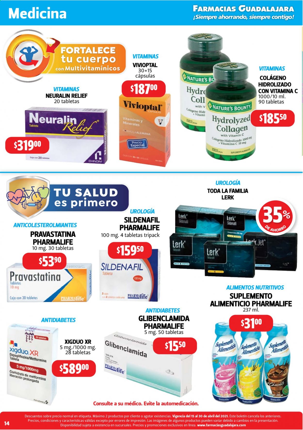 Catálogo Farmacias Guadalajara - 15.4.2021 - 30.4.2021. Página 14