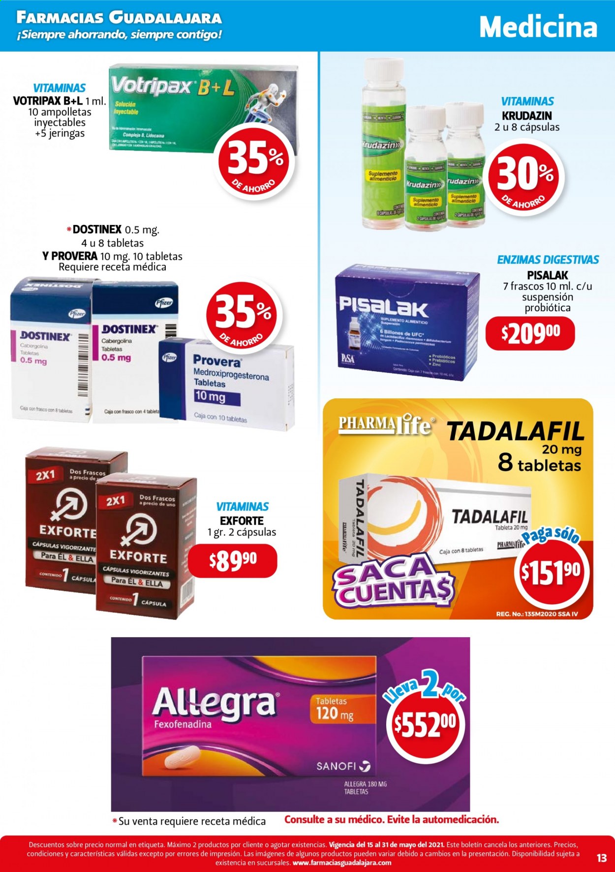 Catálogo Farmacias Guadalajara - 15.5.2021 - 31.5.2021. Página 13