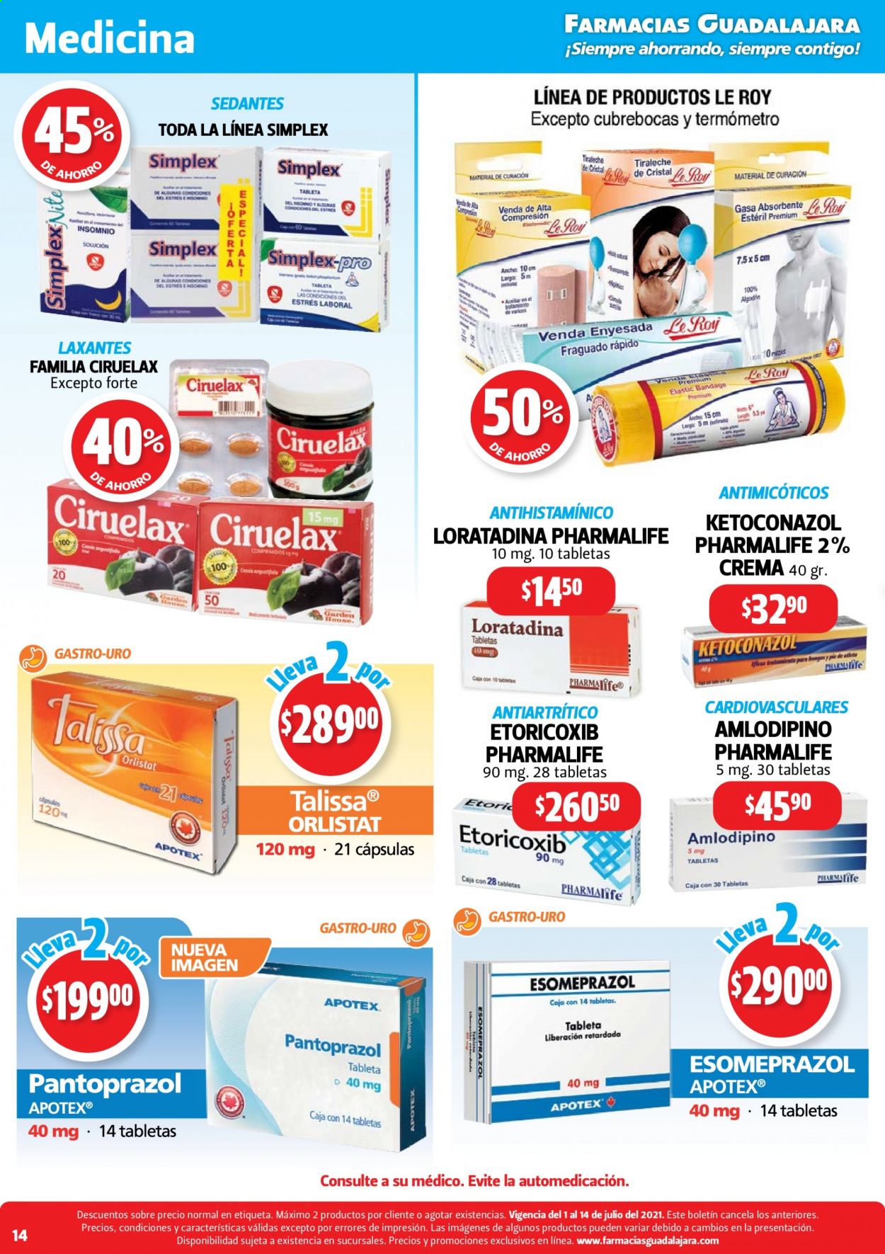 Catálogo Farmacias Guadalajara - 1.7.2021 - 14.7.2021. Página 14