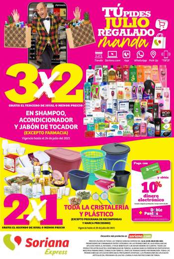 Folleto actual Soriana Express - 16.7.2021 - 22.7.2021.