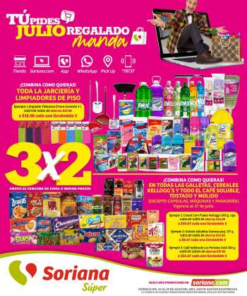 Folleto actual Soriana Súper - 23.7.2021 - 29.7.2021.