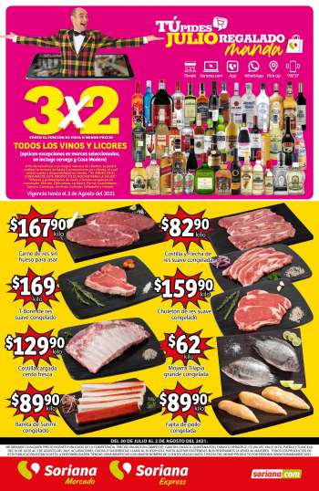Folleto actual Soriana - 30.7.2021 - 2.8.2021.