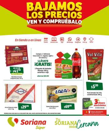 Folleto actual Soriana Súper - 30.7.2021 - 12.8.2021.