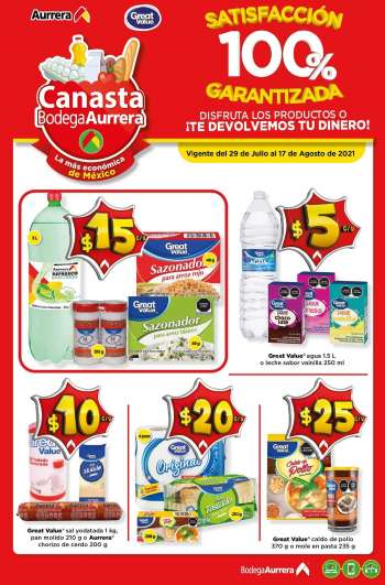 Folleto actual Bodega Aurrera - 29.7.2021 - 17.8.2021.