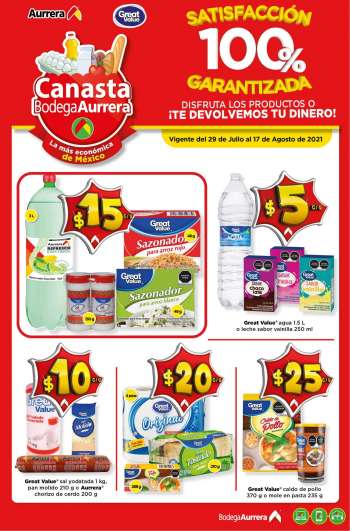 Folleto actual Bodega Aurrera - 29.7.2021 - 17.8.2021.