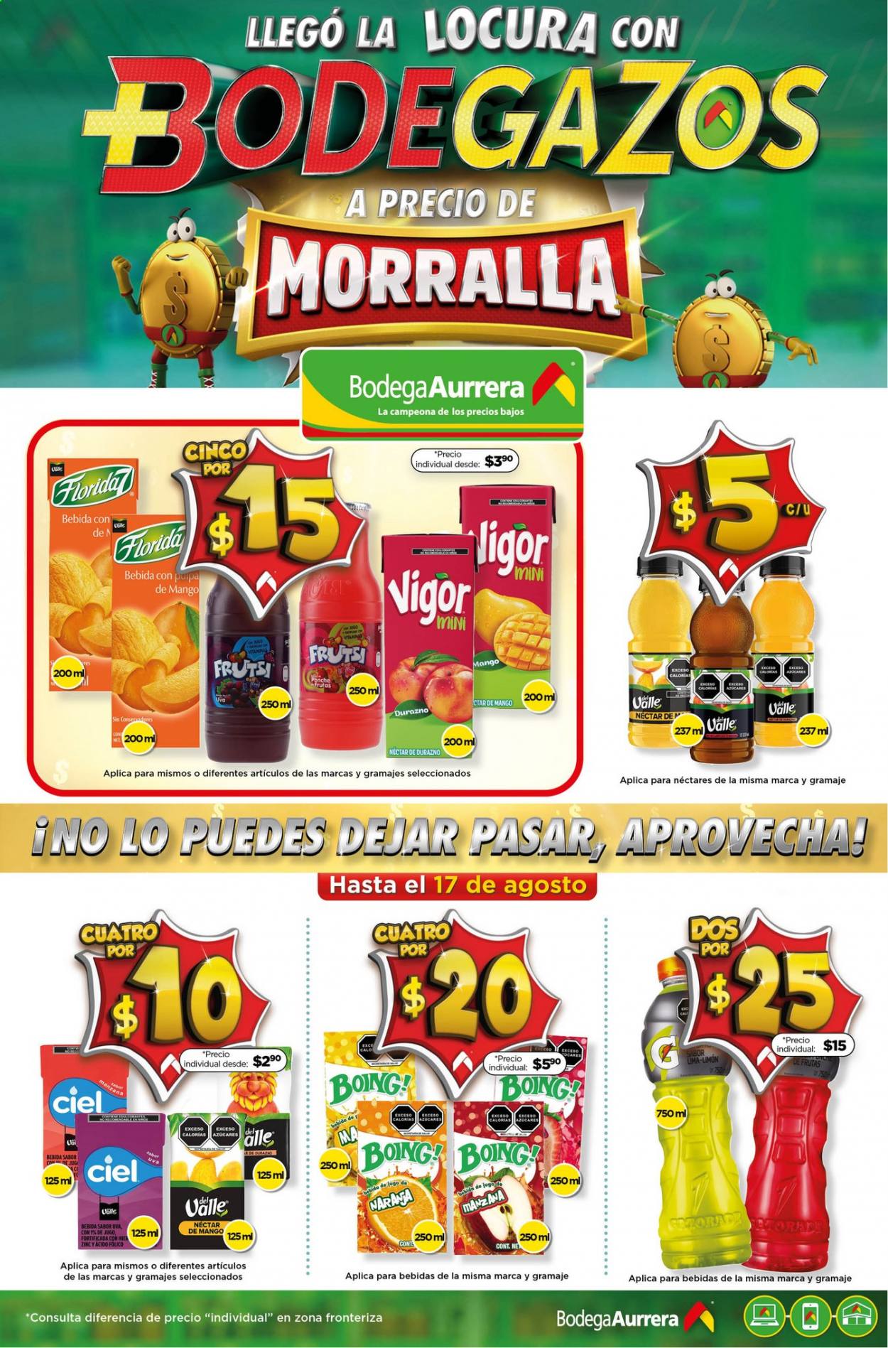 Catálogo Bodega Aurrerá - 29.7.2021 - 17.8.2021. Página 1