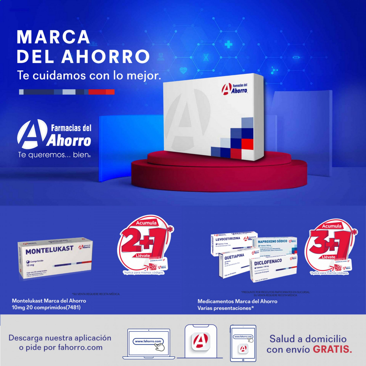 thumbnail - Folleto actual Farmacias del Ahorro - Ventas - Diclofenaco, Montelukast. Página 1.