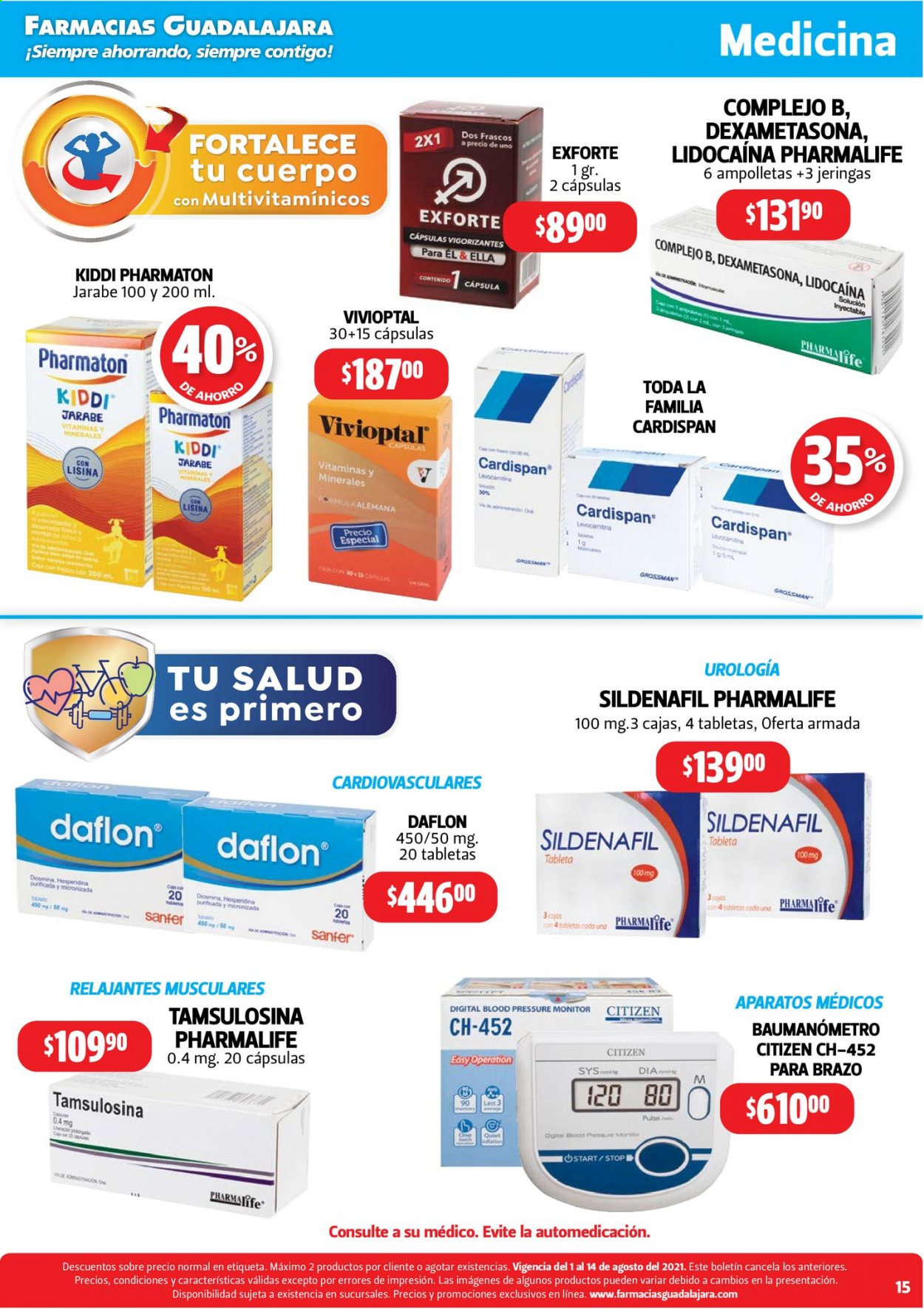 Catálogo Farmacias Guadalajara - 1.8.2021 - 14.8.2021. Página 15