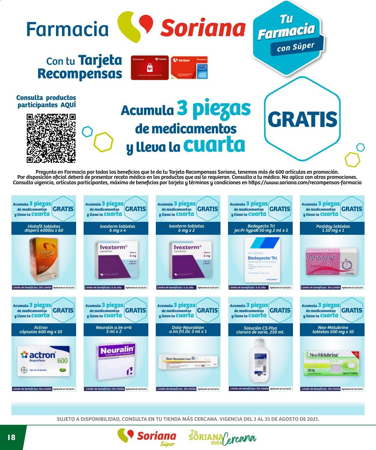Catálogo Soriana Súper - 1.8.2021 - 31.8.2021. Página 18