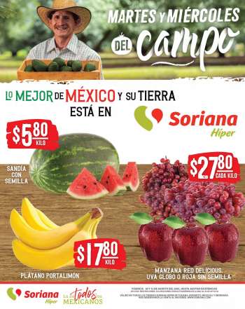Folleto actual Soriana Híper - 10.8.2021 - 11.8.2021.