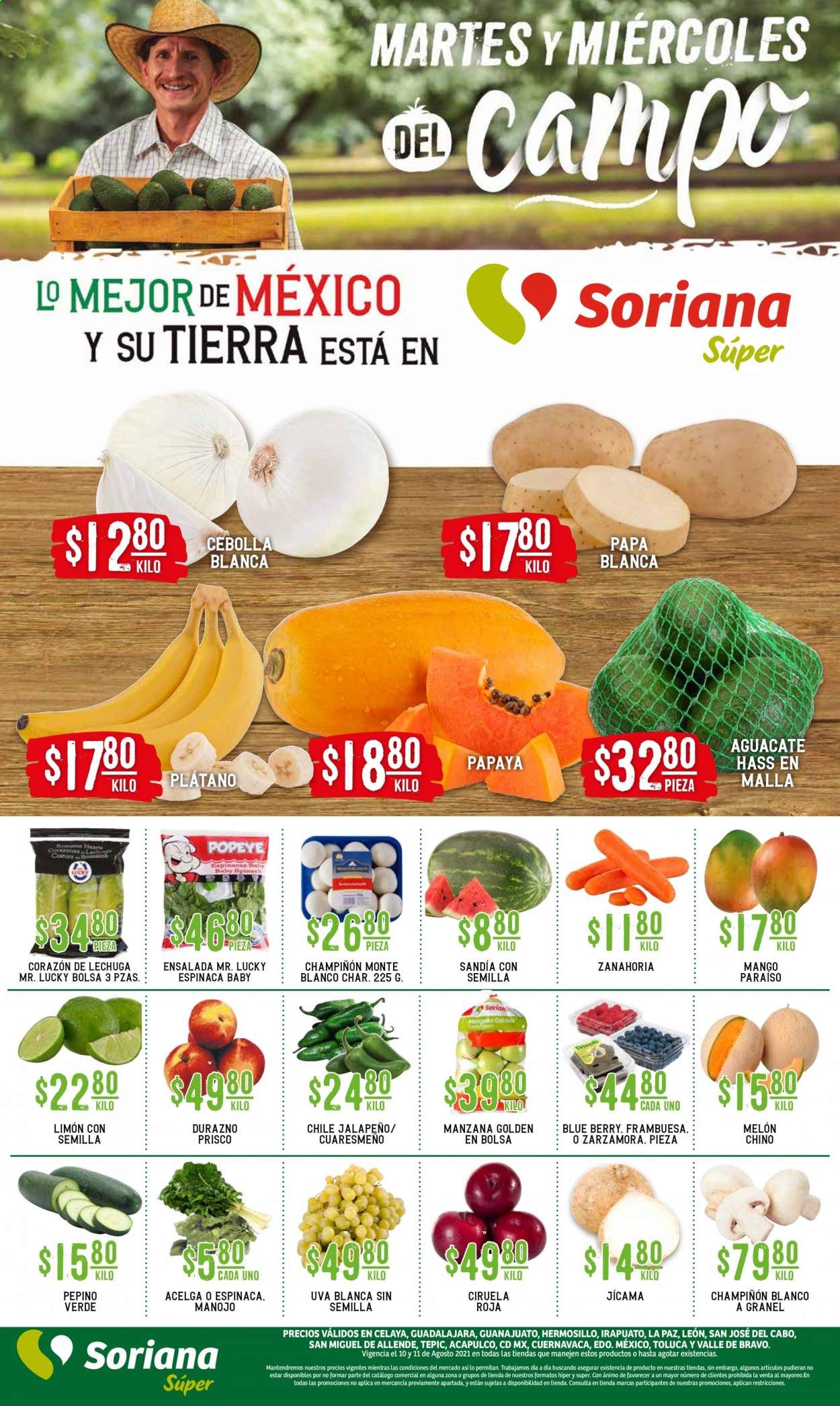 Catálogo Soriana Súper - 10.8.2021 - 11.8.2021. Página 1