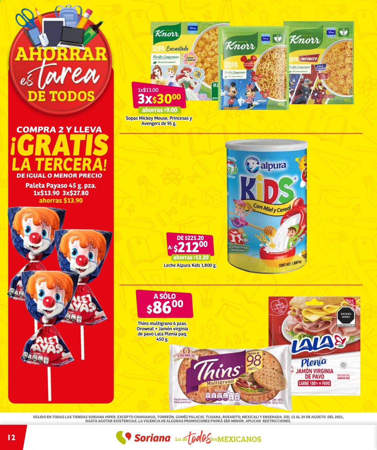 Catálogo Soriana Híper - 13.8.2021 - 29.8.2021. Página 12