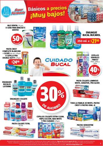 Folleto actual Farmacias Guadalajara - 15.8.2021 - 31.8.2021.