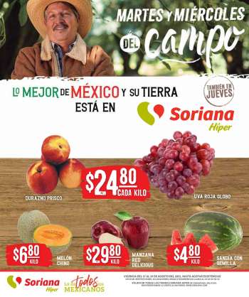 Folleto actual Soriana Híper - 17.8.2021 - 19.8.2021.