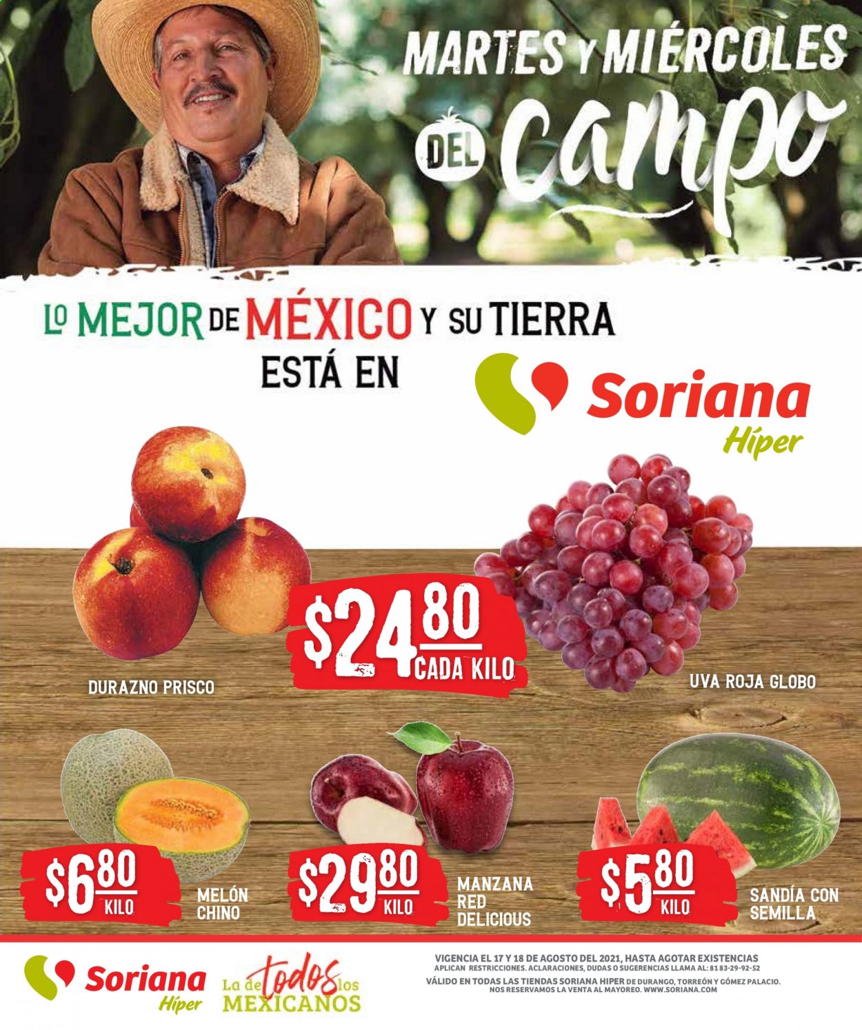 Catálogo Soriana Híper - 17.8.2021 - 18.8.2021. Página 1