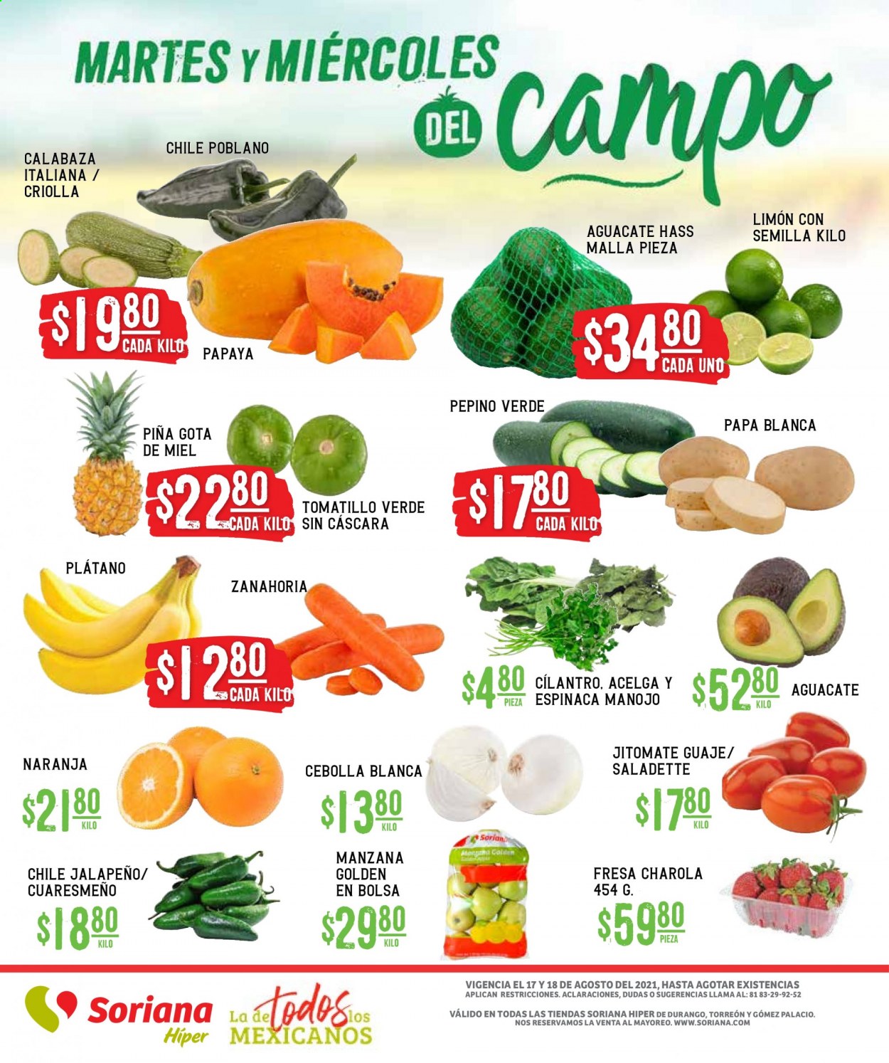 Catálogo Soriana Híper - 17.8.2021 - 18.8.2021. Página 2