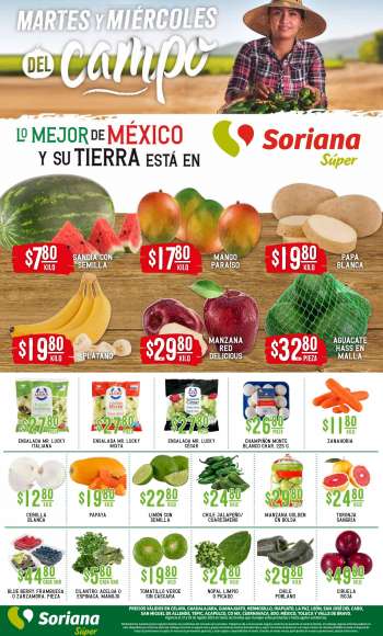 Folleto actual Soriana Súper - 17.8.2021 - 18.8.2021.