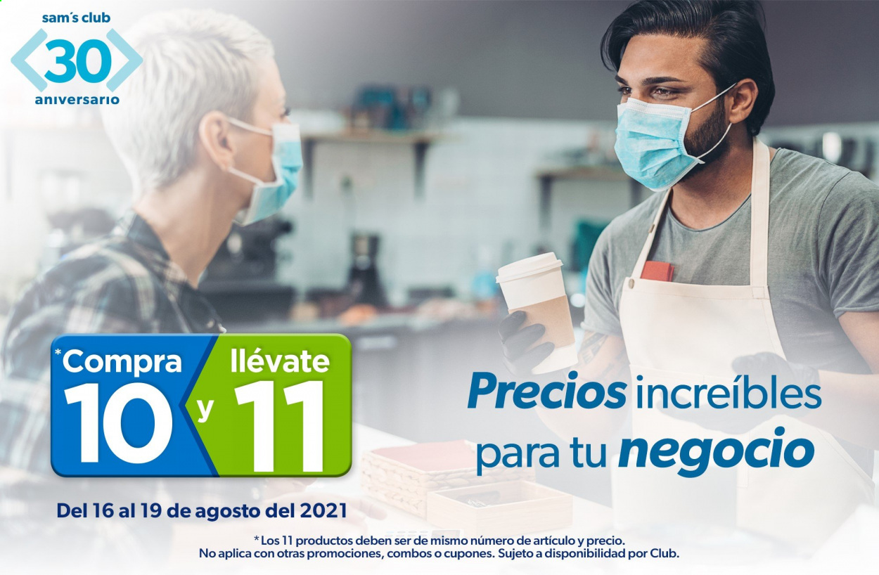 Catálogo Sam's Club - 16.8.2021 - 19.8.2021. Página 1