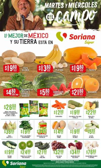 Folleto actual Soriana Súper - 24.8.2021 - 25.8.2021.