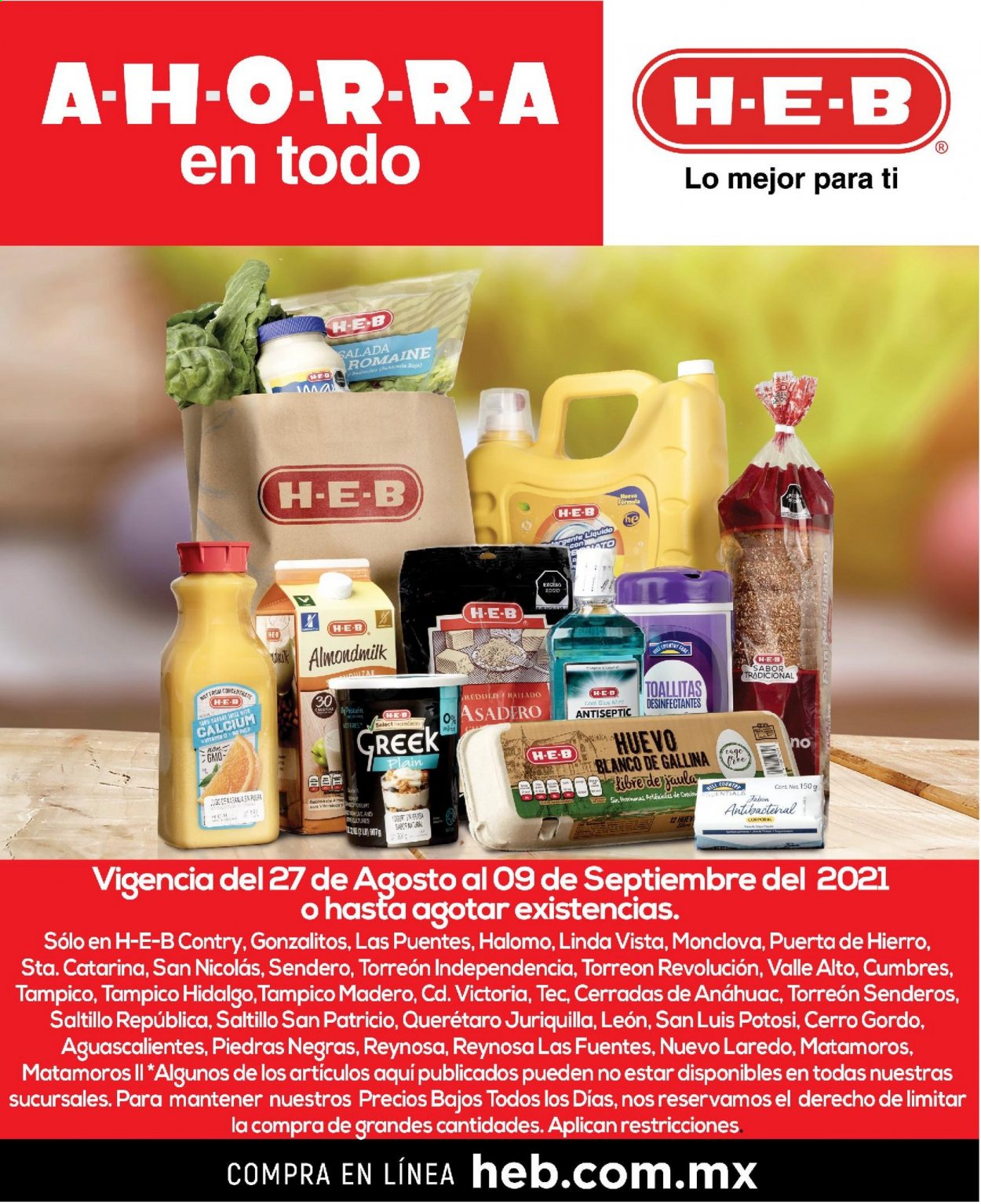 Catálogo H-E-B - 27.8.2021 - 9.9.2021. Página 1