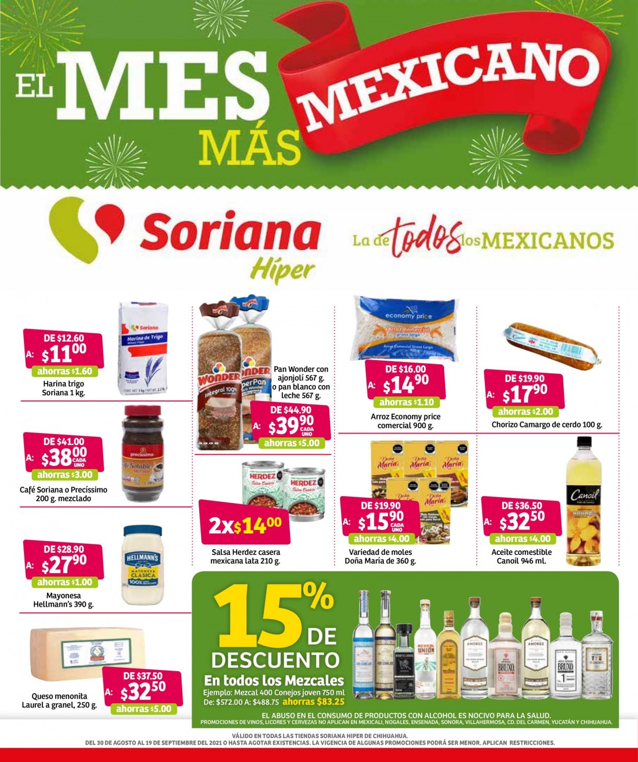 Catálogo Soriana Híper - 30.8.2021 - 19.9.2021. Página 1