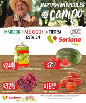Folleto actual Soriana Híper - 31.8.2021 - 2.9.2021.