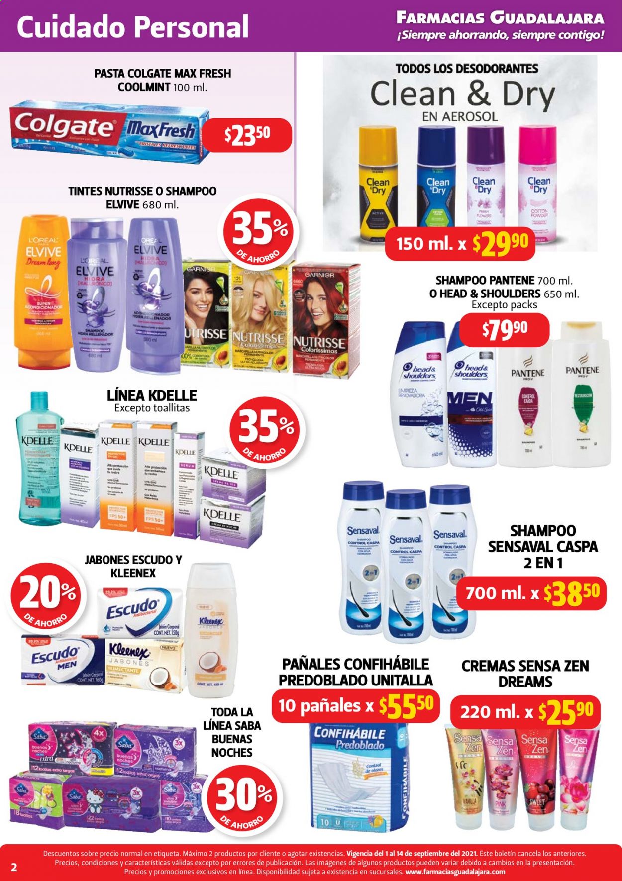Catálogo Farmacias Guadalajara - 1.9.2021 - 14.9.2021. Página 2