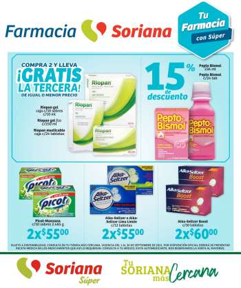 Folleto actual Soriana Súper - 1.9.2021 - 30.9.2021.