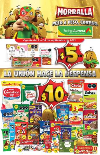 Folleto actual Bodega Aurrera - 2.9.2021 - 16.9.2021.