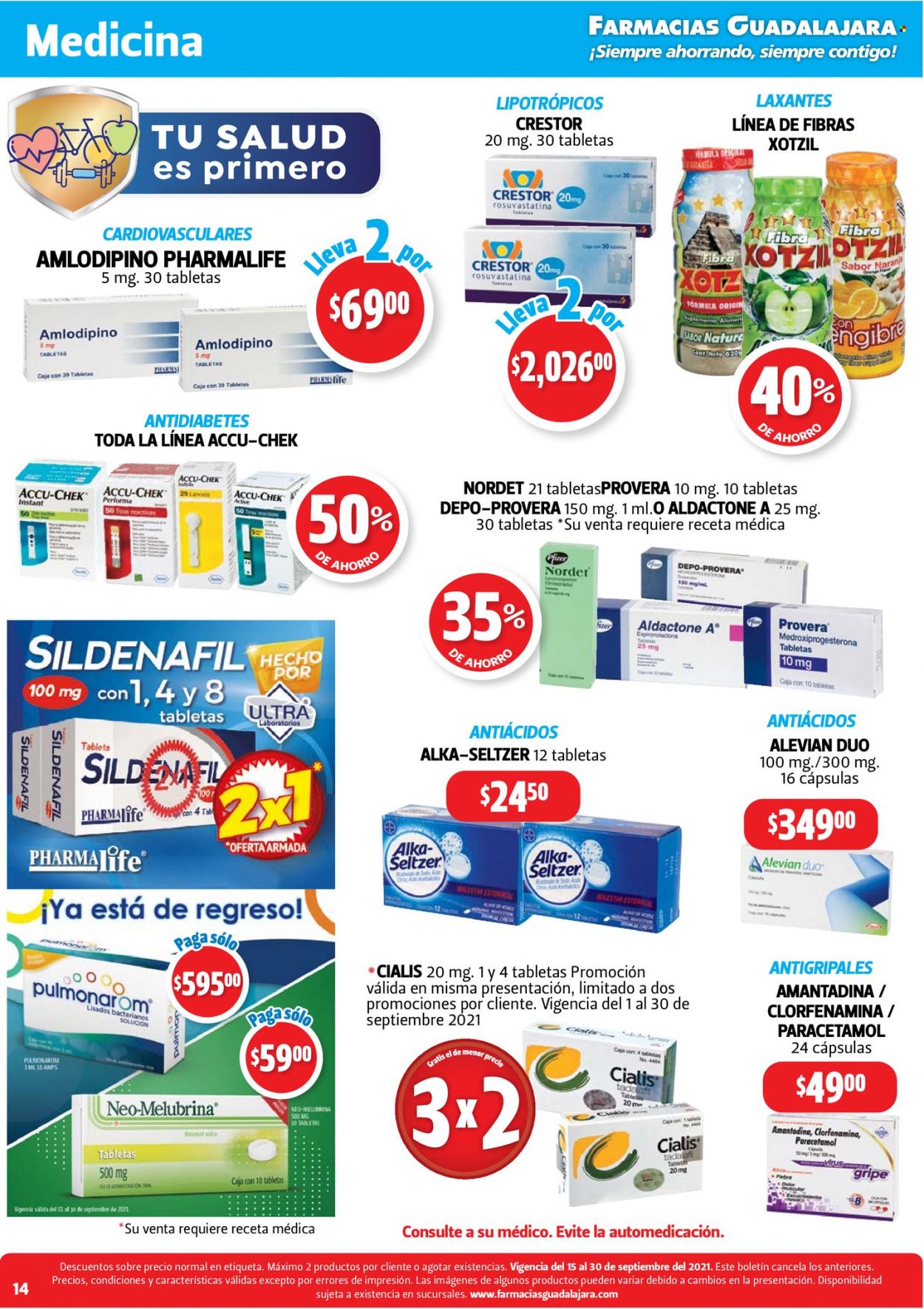 Catálogo Farmacias Guadalajara - 15.9.2021 - 30.9.2021. Página 14