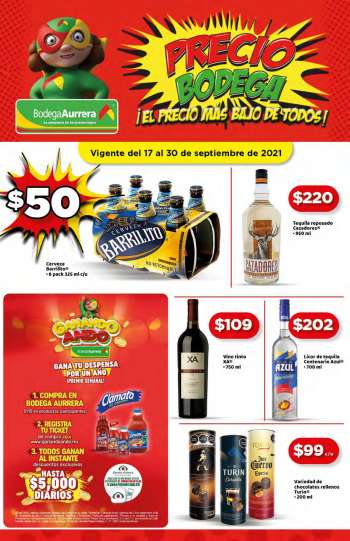 Folleto actual Bodega Aurrera - 17.9.2021 - 30.9.2021.
