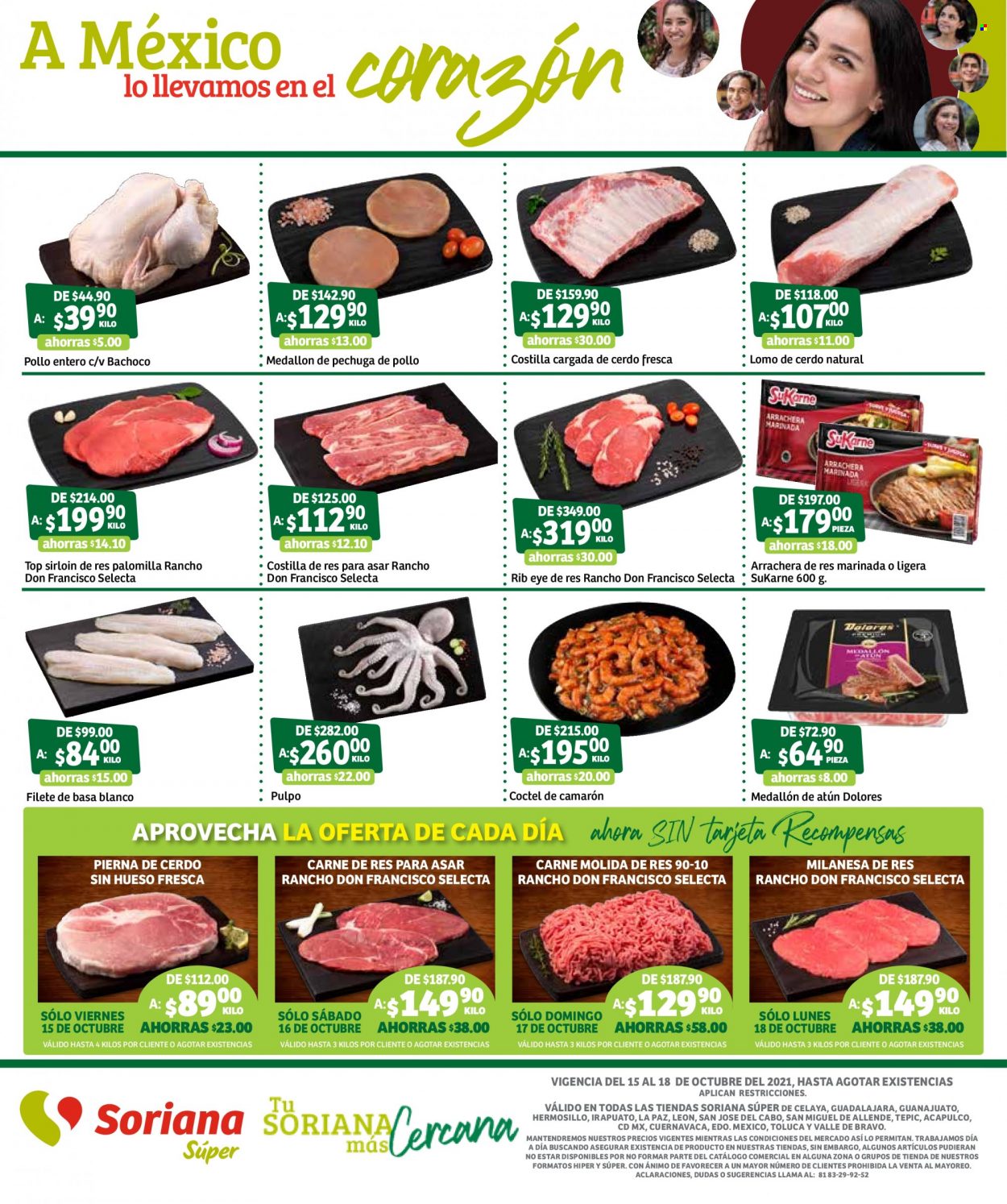 Catálogo Soriana Súper - 15.10.2021 - 18.10.2021. Página 1