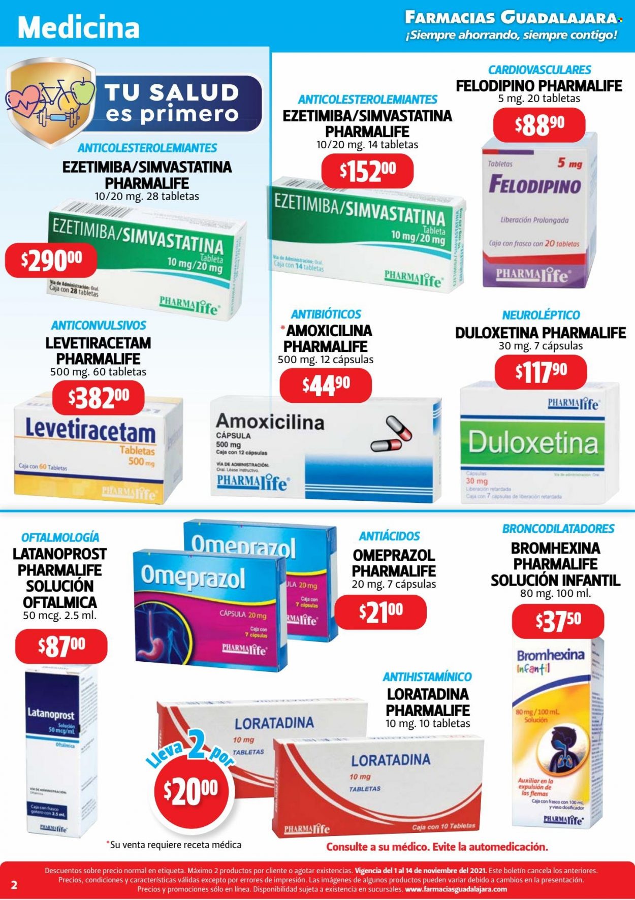 Catálogo Farmacias Guadalajara - 1.11.2021 - 14.11.2021. Página 2