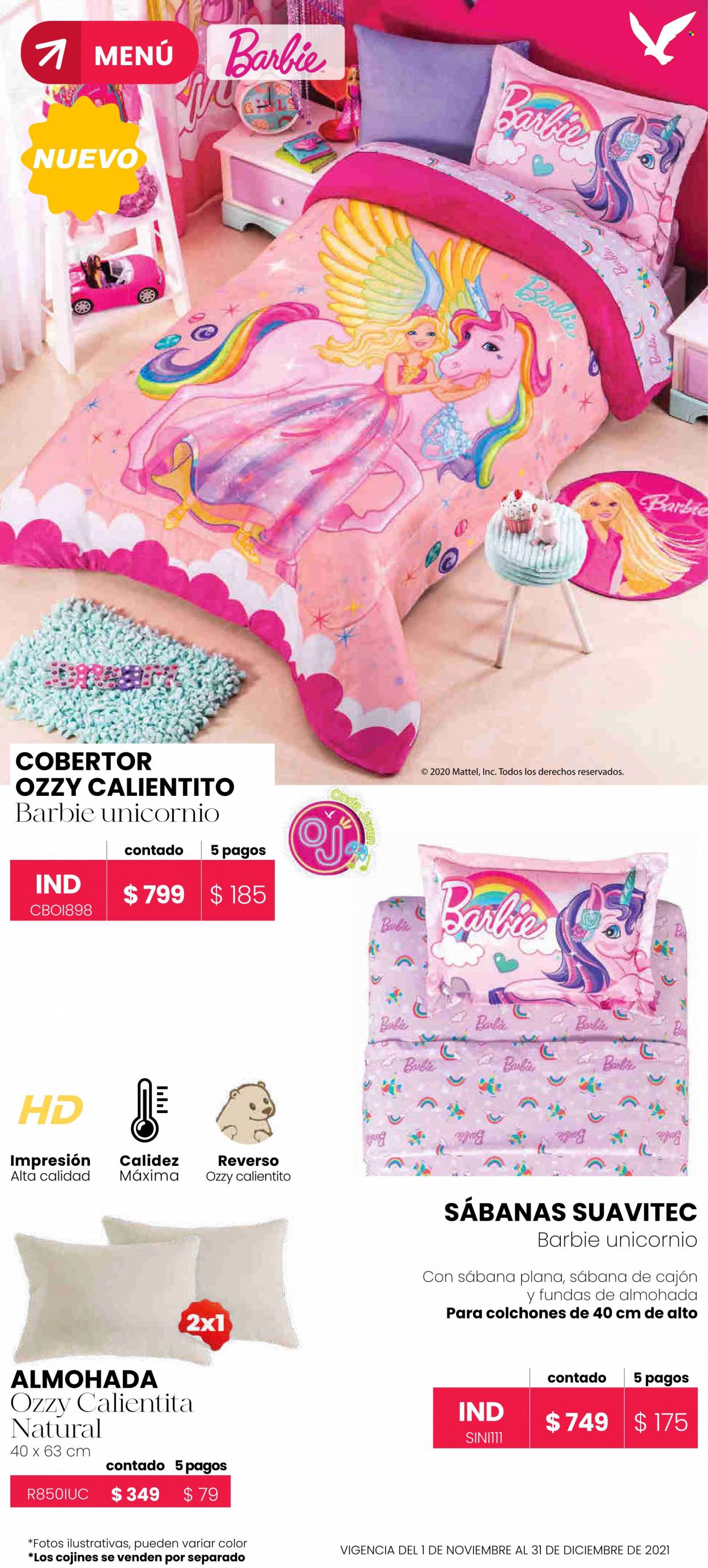 thumbnail - Folleto actual Colchas Concord - 1.11.2021 - 31.12.2021 - Ventas - Barbie, sábana, cobertor. Página 349.