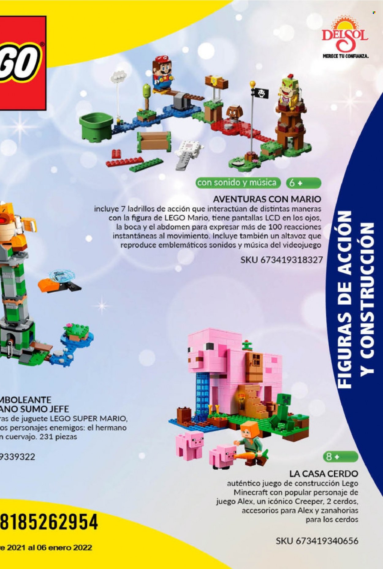 thumbnail - Folleto actual Del Sol - 8.10.2021 - 6.1.2022 - Ventas - altavoz, juguete, LEGO, LEGO Minecraft. Página 173.