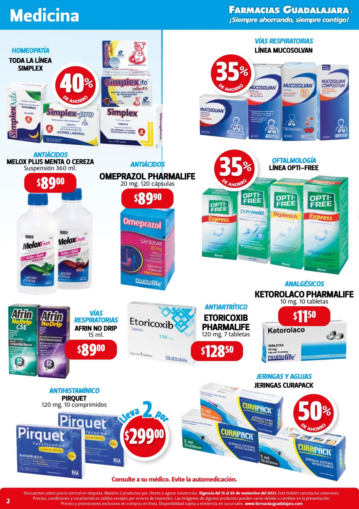 Catálogo Farmacias Guadalajara - 15.11.2021 - 30.11.2021. Página 2