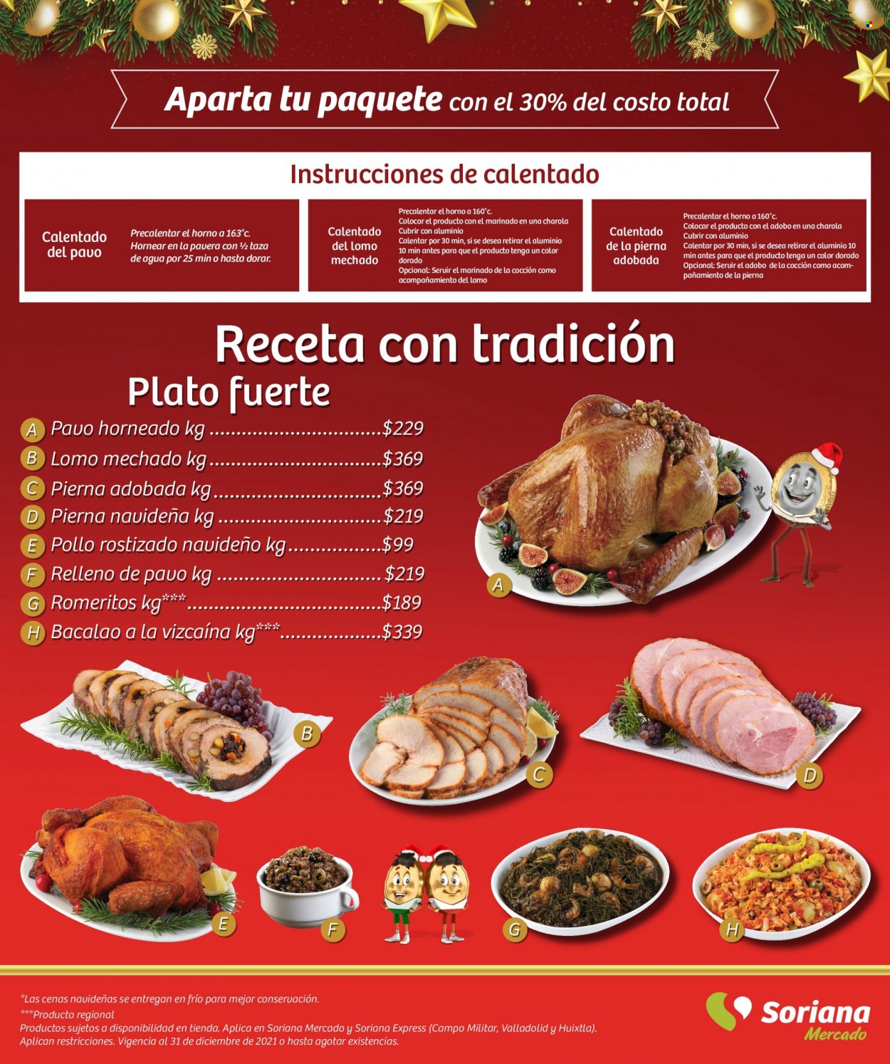 thumbnail - Folleto actual Soriana Mercado - 23.11.2021 - 31.12.2021 - Ventas - lomo, pavo, pollo, bacalao, taza. Página 3.