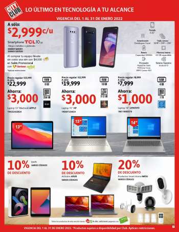 Precio de CELULAR - CITY CLUB • La oferta de hoy en los catálogos