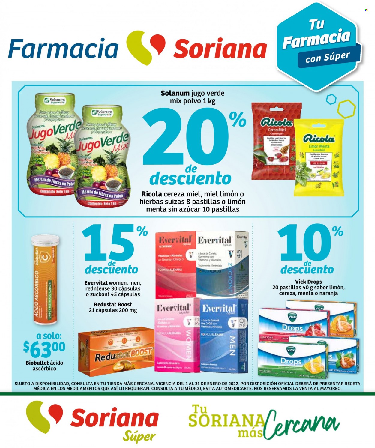Catálogo Soriana Súper - 1.1.2022 - 31.1.2022. Página 1