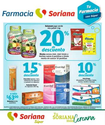 Folleto actual Soriana Súper - 1.1.2022 - 31.1.2022.